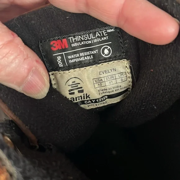 Kamik Evelyn size 10 Winter Boots in Dark Brown Like New - Picture 6 of 6